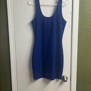 Blue Sleeveless Bodycon Dress